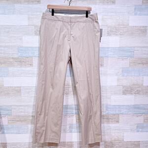 Liz Claiborne Audra Chino Pants Beige Straight Leg Comfort Casual Womens 14